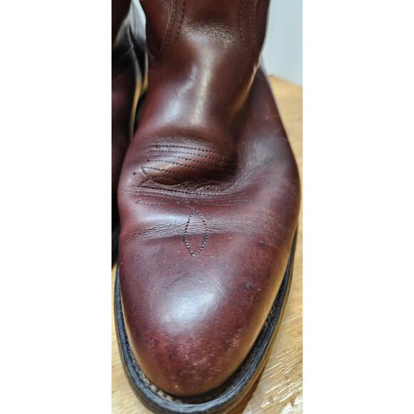 FRYE Vintage brown leather Western cowboy boots mens size 10 D 2350 USA main image 8